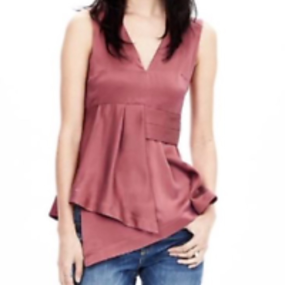 GORGEOUS ROSY SILK BLOUSE NEVER WORN